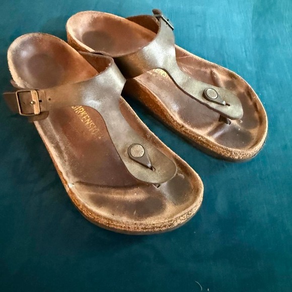 Birkenstock Gizeh Leather Sandals – Brown – Size 40 - Picture 1 of 7